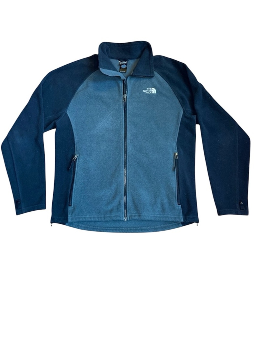 The North Face fleece full zip jacket black gray L performance outdoors gorpcore